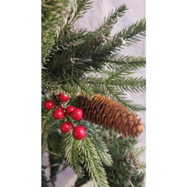 SnowTime Ontario 6ft Frost Flocked Christmas Tree With Pinecones & Berries - thumbnail 3
