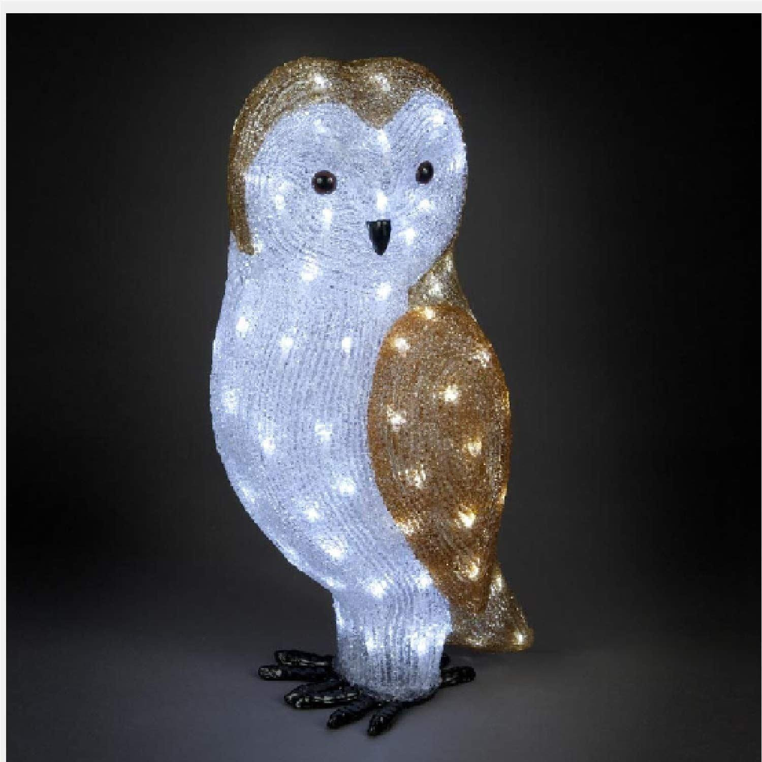 56cm Acrylic Owl With 100 Ice White LEDs - image 1