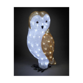 56cm Acrylic Owl With 100 Ice White LEDs - thumbnail 2