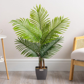 Artificial Areca Palm Tree Natural Looking Faux Plant in Pot - thumbnail 1