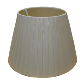 "12"" Satin Finish Pleated Light Shade Ceiling Table Lampshade Ivory"