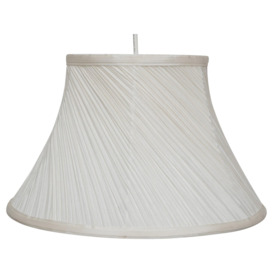 "12"" Mushroom Swirl Pleated Ceiling Table Lamp Shade - Cream"