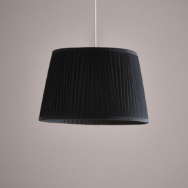 "12"" Shantung Pleat Light Shade Ceiling Table Lampshade Black"