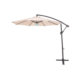 3m Outdoor Cantilever Banana Garden Parasol with Bluetooth Speaker and LED Lights - thumbnail 3