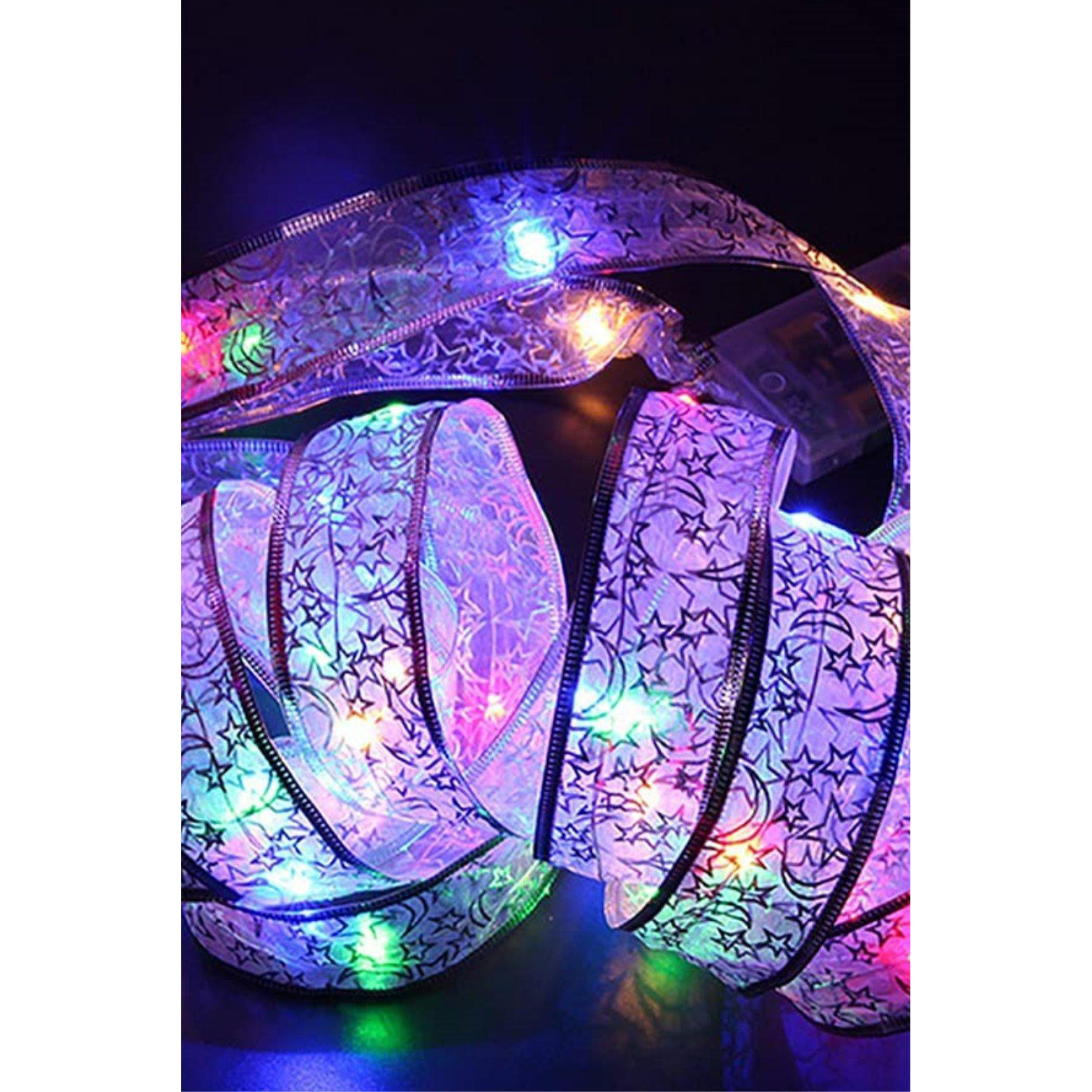 LED Ribbon Shape Fairy Lights - Multicoloured 1 Length - image 1