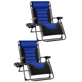 Luxury Gravity Garden Sun Lounger Relaxer Chair - thumbnail 1