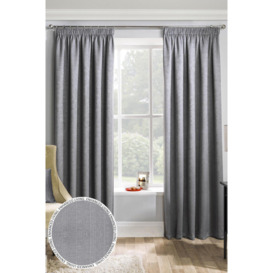 'Matrix' Grey - Tape Top Thermal Noise Reducing Dim Out Curtains - Pair