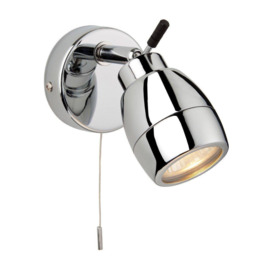 Marine 1 Light Single Switched Bathroom Ceiling Spotlight Chrome IP44 GU10