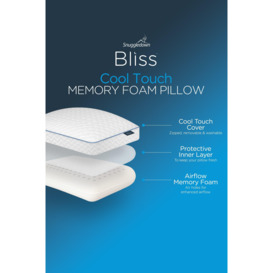 Single Bliss Cool Touch Memory Foam Deep Filled Side Sleeper Pillow - thumbnail 2