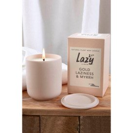 'Gold, Laziness & Myrrh' Ceramic Candle Pot With Lid