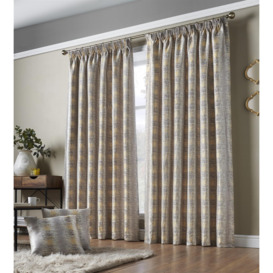 Reflect Jacquard Fully Lined Ready Made Pencil Pleat Curtains