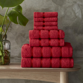 Luxury 100% Cotton 8 Piece Super Soft Bathroom Towel Bale Set