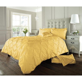 Polycotton Pintuck Duvet Cover With Pillowcases