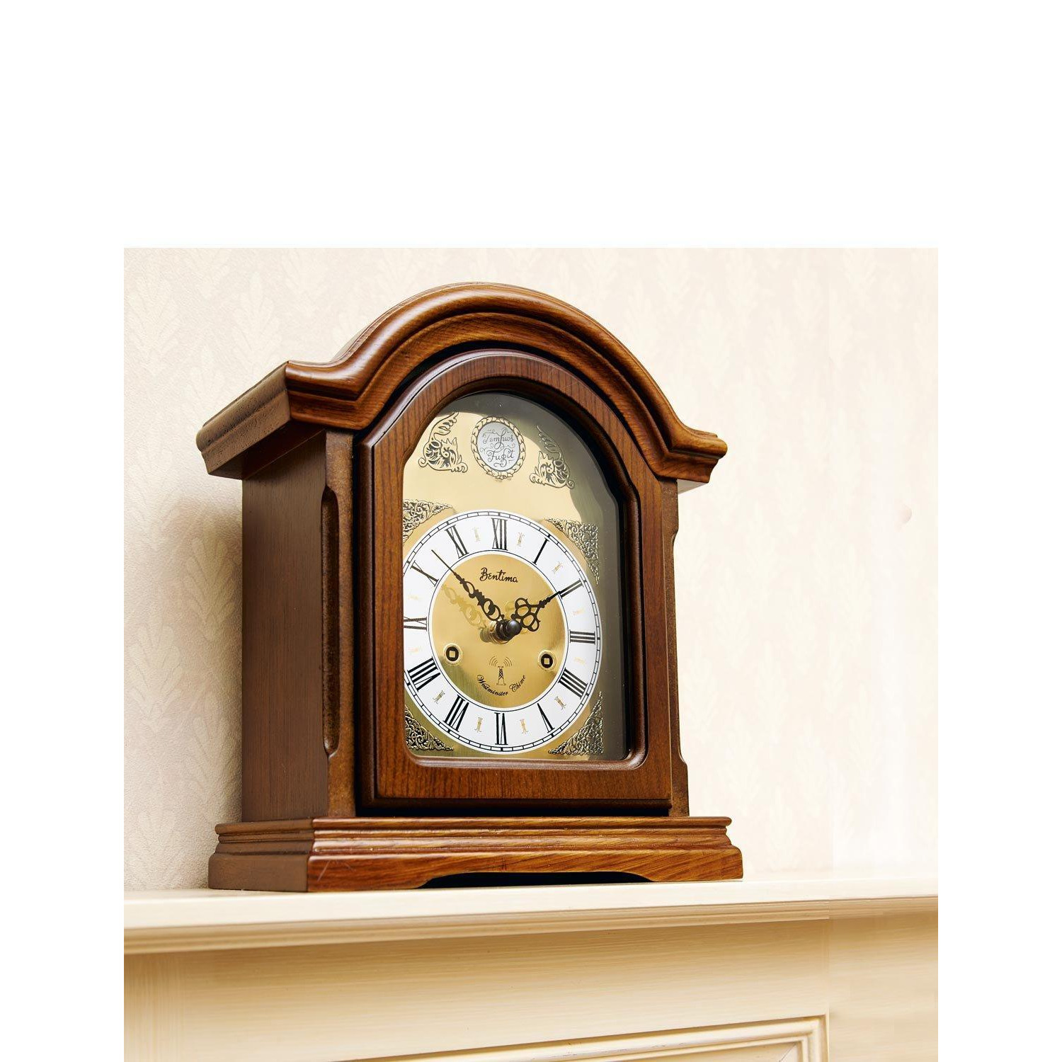 Radio Controlled Westminster Chime Arch Mantle Clock - image 1