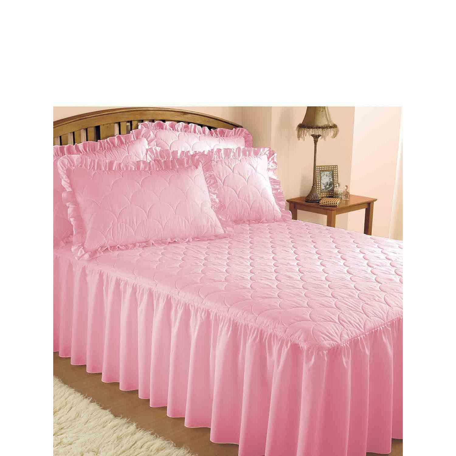 Plain Quilted Bedspread with Pillow Shams sold separately - image 1