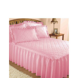Plain Quilted Bedspread with Pillow Shams sold separately