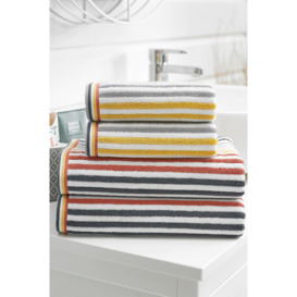 Hanover Jacquard Stripe Ribbed Towel
