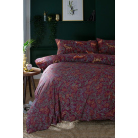 Fox and Deer Mulberry 200 Thread Count Cotton Rich Reversible Duvet Cover Set - thumbnail 2