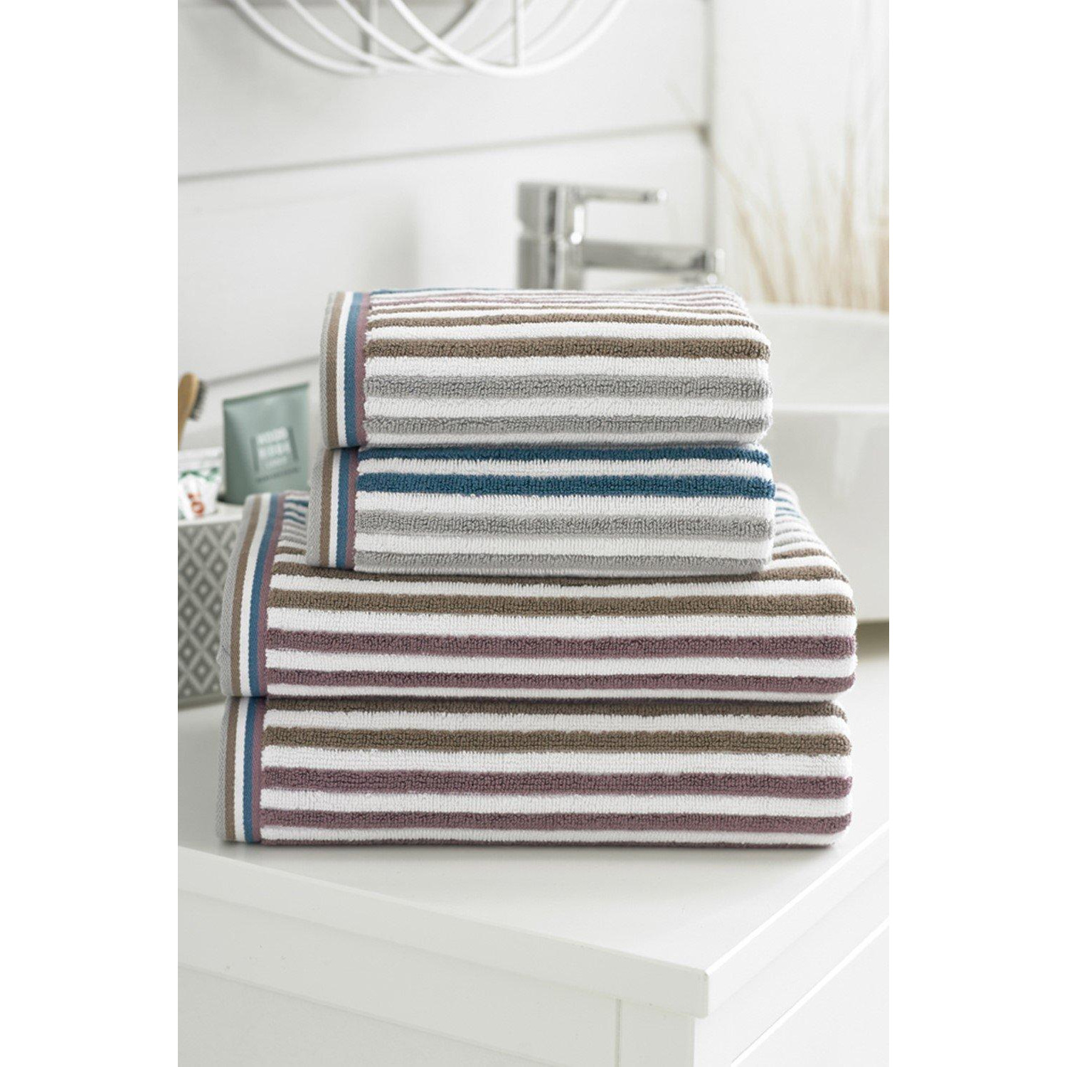 Hanover Luxury Jacquard Stripe Ribbed Towel - image 1