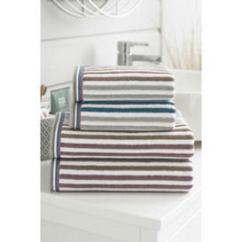 Hanover Luxury Jacquard Stripe Ribbed Towel