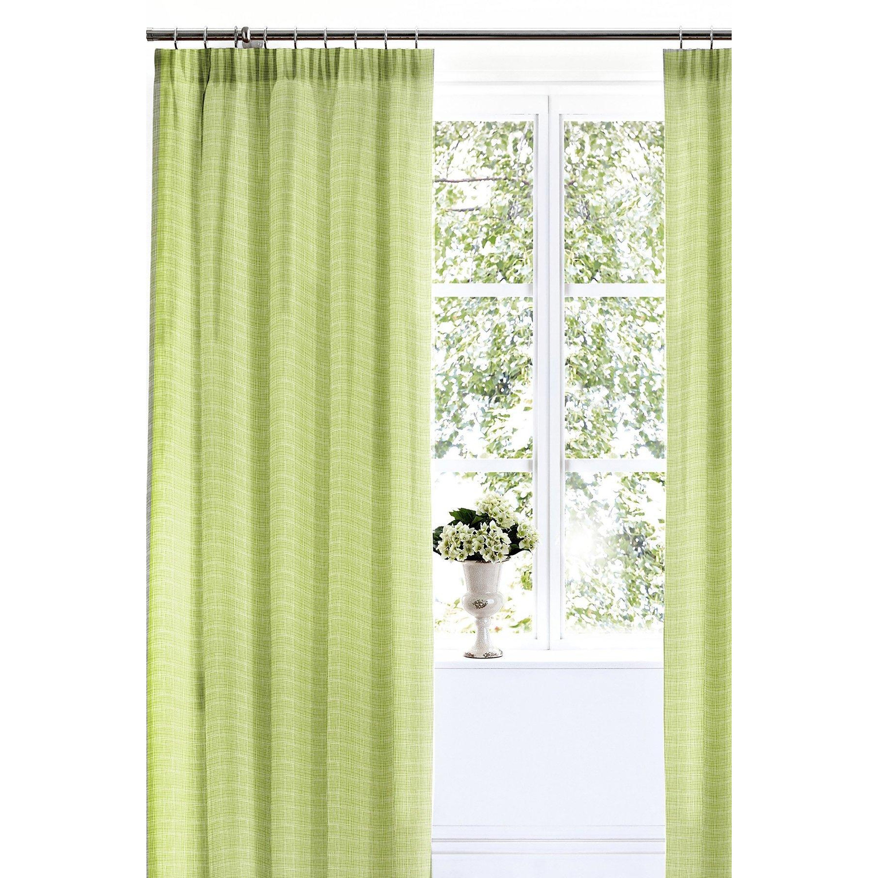 'Botanique' Floral Pair of Pencil Pleat Curtains with Tiebacks by ...