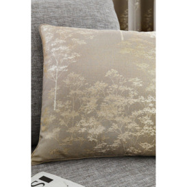 'Elmwood' Premium Metallic Jacquard Tree Design Filled Cushion
