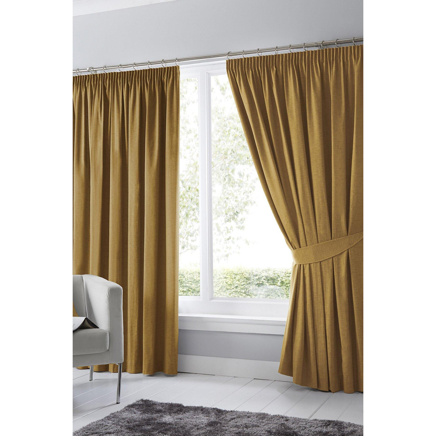'Dijon' Thermal and Blackout Fully Lined Pencil Pleat Curtains - image 1