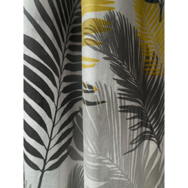 'Tropical' Exotic Palm Leaf Print 100% Cotton Eyelet Curtains - thumbnail 3