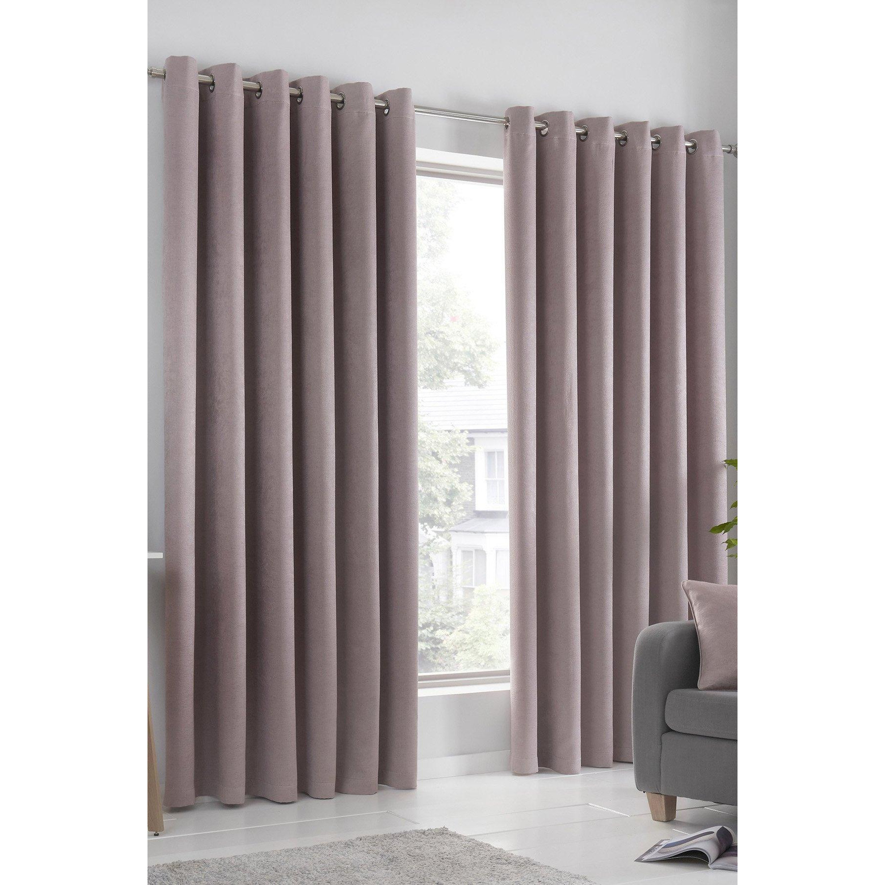 'Strata' Triple-Woven Dimout Eyelet Curtains - image 1