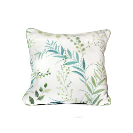 'Fernworthy' Spring Breeze Botanical Print Filled Cushion 100% Cotton - thumbnail 1