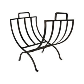 Iron Linear Log Basket - thumbnail 2
