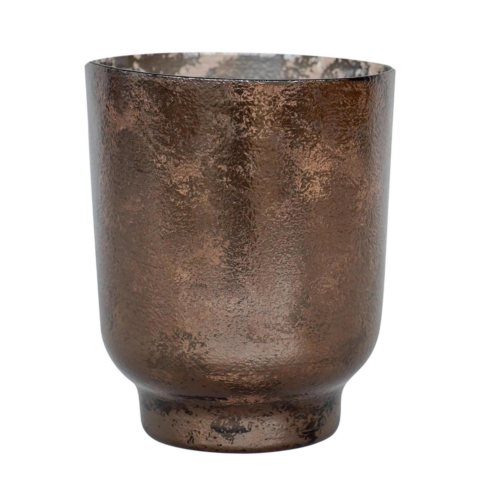 Metallic Bronze Glass Holder H19Cm W15.5Cm - image 1