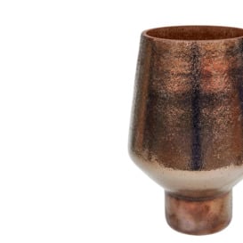 Opulent Tall Curved Metallic Bronze Vase H25Cm W16Cm - thumbnail 3