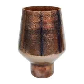 Opulent Tall Curved Metallic Bronze Vase H25Cm W16Cm - thumbnail 2