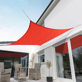5.4m Square Waterproof Patio Sun Shade Canopy 98% UV Block Free Rope - thumbnail 2