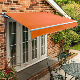 Retractable Sun Shade Standard Patio Awning Canopy Manual 2.0m x 1.5m - thumbnail 1