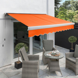 Electric Full Cassette Patio Awning Retractable Projection 3.0m x 2.5m - thumbnail 1