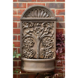 Wall Fountain Water Feature Ornate Design Tap Spout 'Arbury Rust' 72cm - thumbnail 2