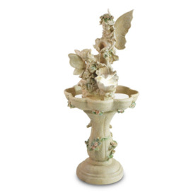 Fairy Sculpture Water Feature 2 Stage Fountain Stone Effect 105cm