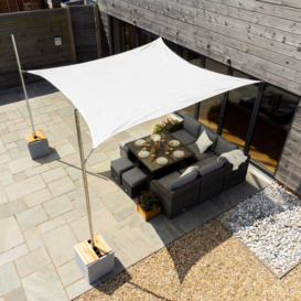 5.4m Square Breathable Sun Shade Canopy 90% UV Resistance Free Rope - thumbnail 2