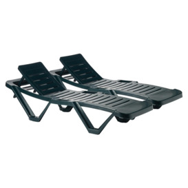 Master 5 Position Sun Loungers Pack of 2 - thumbnail 1