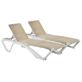 Marina 4 Position Canvas Sun Loungers Pack of 2