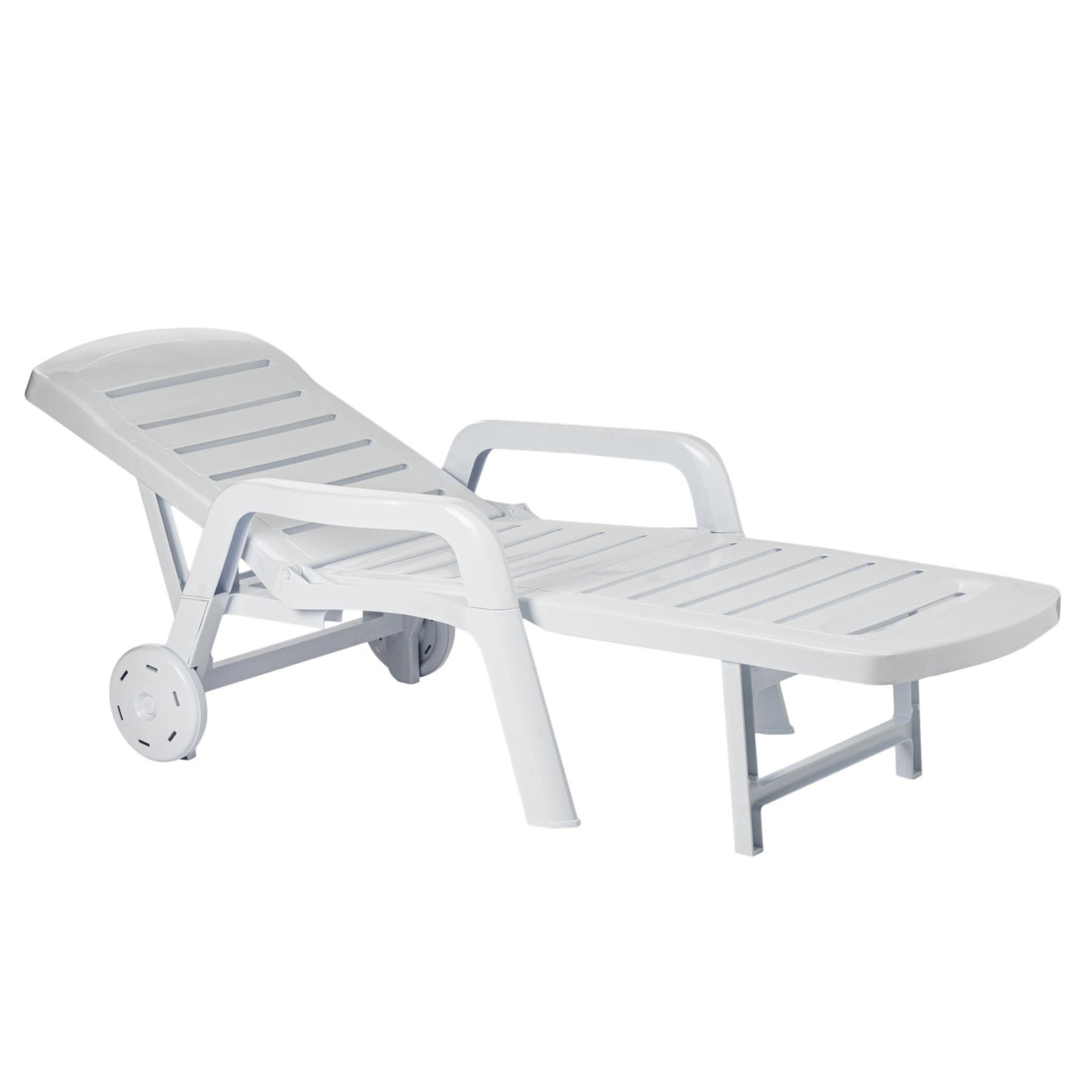Palamos 3 Position Sun Loungers White Pack of 2 - image 1