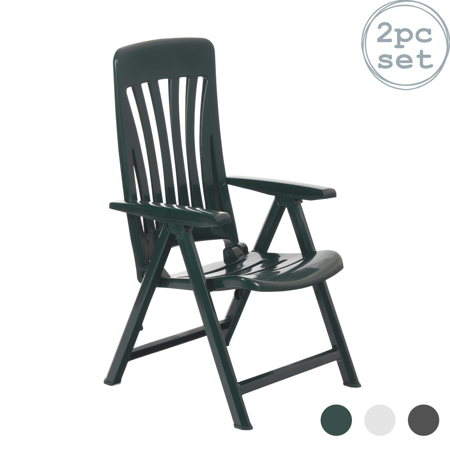 Blanes Reclining Garden Chairs Pack of 2 - image 1
