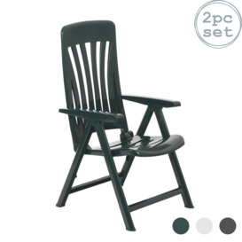 Blanes Reclining Garden Chairs Pack of 2 - thumbnail 1