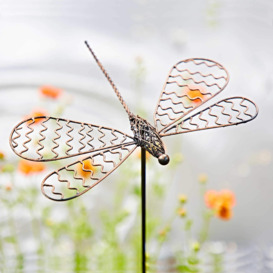 Pantala Metal Dragonfly Garden Stake Decoration