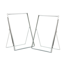 "6x8"" Standing Metal Photo Frames x2"