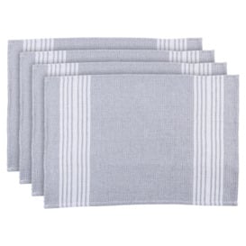 Cotton Tea Towels - 60cm x 40cm - Light Grey - Pack of 4