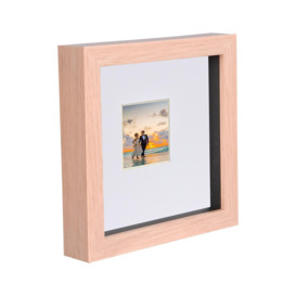 "Light Brown 6x6"" 3D Box Photo Frame 2x2"""