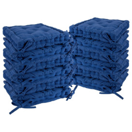 French Mattress Seat Cushions - 40cm - Blue - Pack of 12